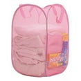 thumbnail image 1 of Premium Heavy-Duty Mesh Pop-Up Clothes Laundry Hamper - Home & College Essentials Pink (14"x14"x24"), 1 of 5