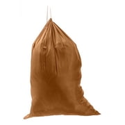 Maypes Heavy-Duty Nylon Laundry Bags with Carrying Strap, Dirty Clothes Hamper, Camel, 29x40