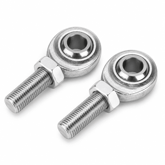 Premium Heavy Duty Universal Right Hand Male Thread Rod End Heim Joint 1/2 Inch - 20, 2 Pack for Automotive Steering System Replacement (1/2 in / 1.27 cm Ball Diameter)