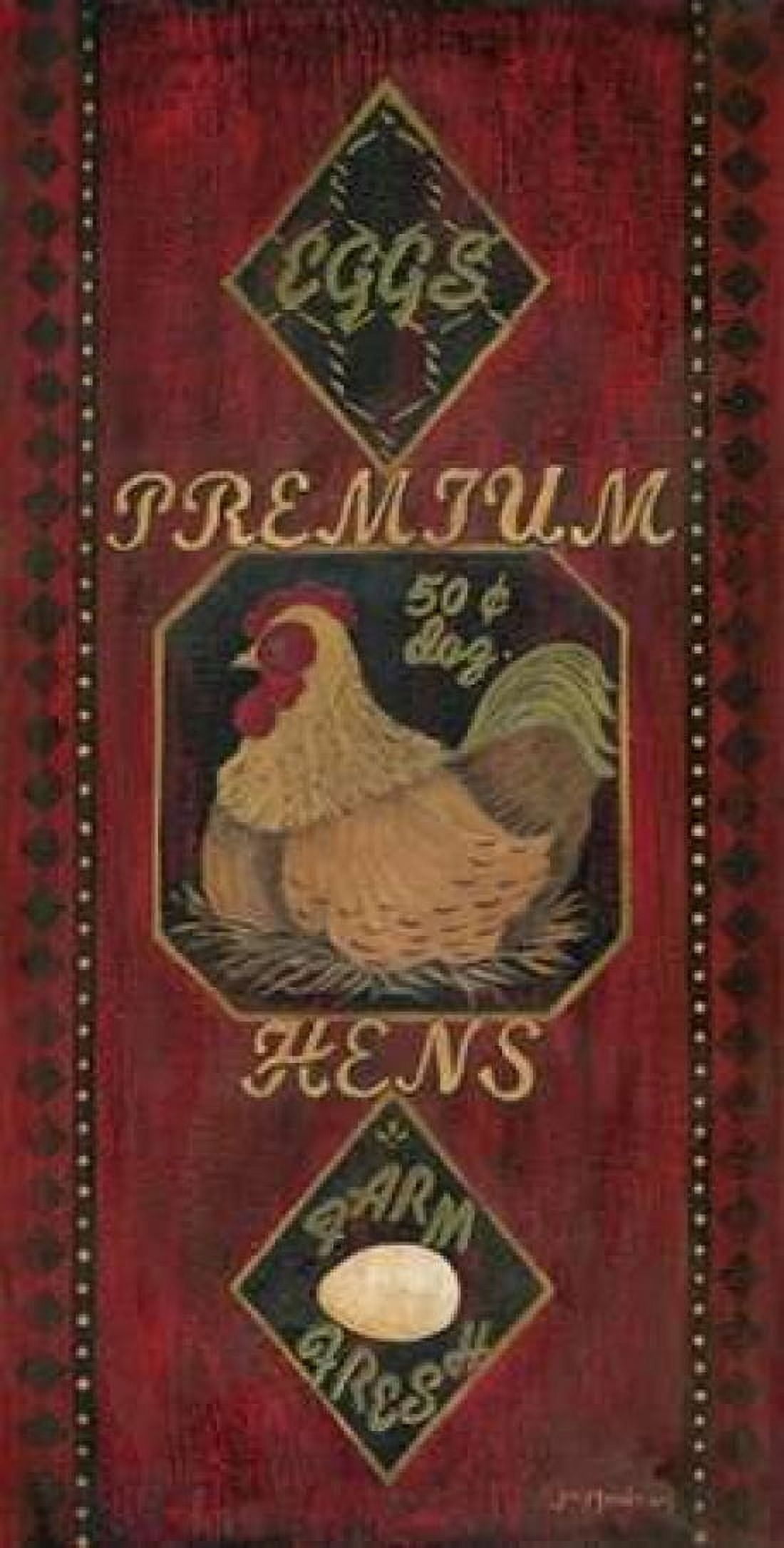 Premium Hens Canvas Art - Jo Moulton (24 x 48)
