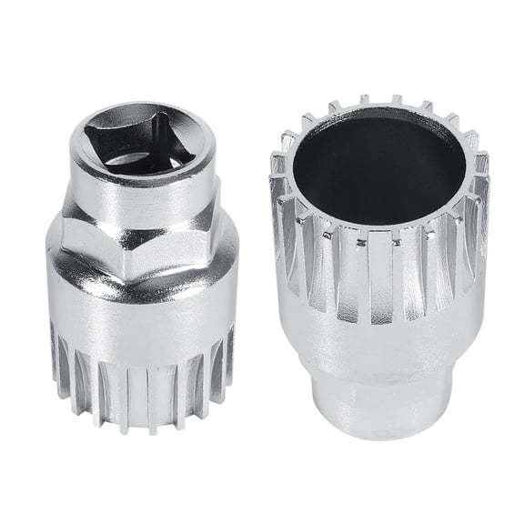 Premium High Carbon Steel Bicycle Bottom Bracket Remover Repair Tool for 20 Teeth Splined Type Brackets, Compact and Durable Bike Maintenance Accessory, Silver (1.89 inches / 4.8 cm)
