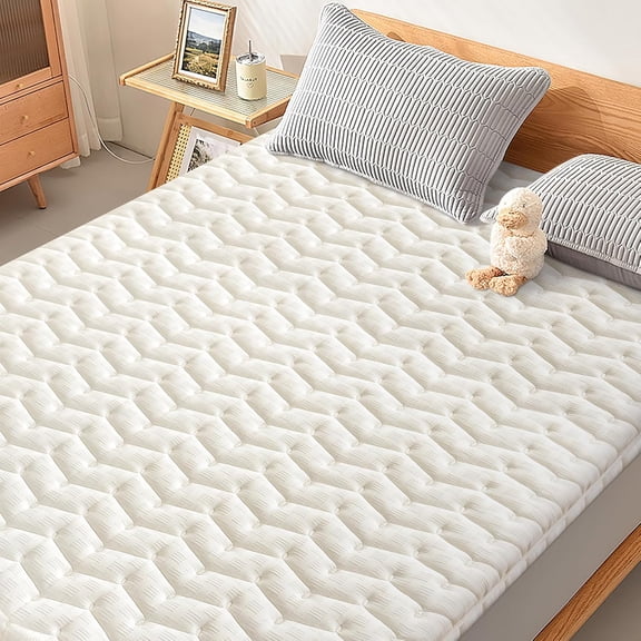 Premium High-Density Foam Mattress Topper King Size (76"x80") White, Thick & Firm Support, Breathable & Hypoallergenic for Back Pain Relief & Pressure Relief, Bed Topper