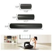 Premium High Density Foam Roller 18x6 Physical Therapy Exercise Deep Tissue Muscle Massage