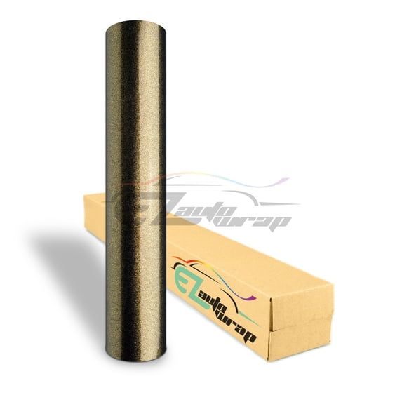 Premium High Gloss Metallic Chameleon Black Gold Sticker Decal Car Vinyl Wrap 60"x60"