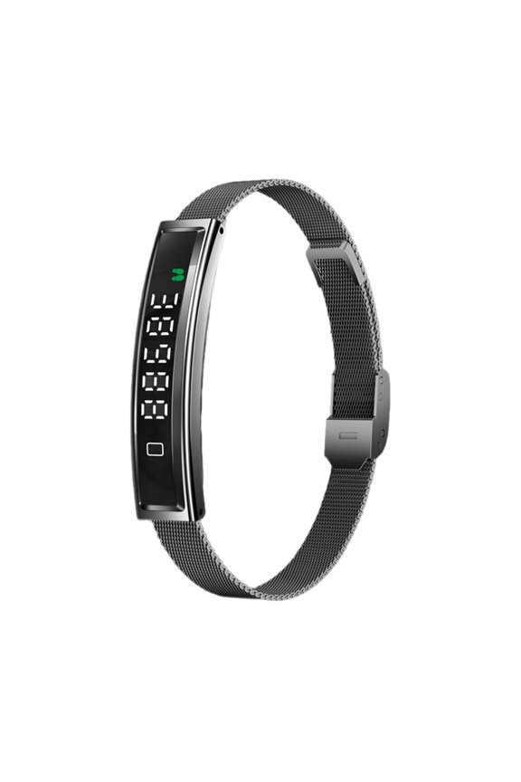 Premium High-Quality Smart Fitness Wristband with Heart Rate Monitor Sleep Tracking and Activity Tracker for iOS Android - Color BK