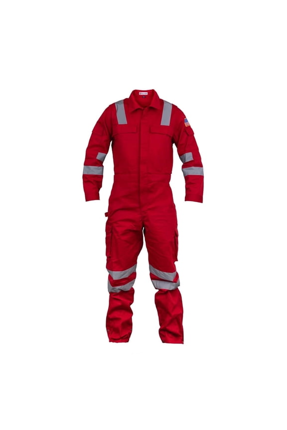 Premium High Visibility Hi Vis Coveralls with Leg Zipper (3XL, Red)