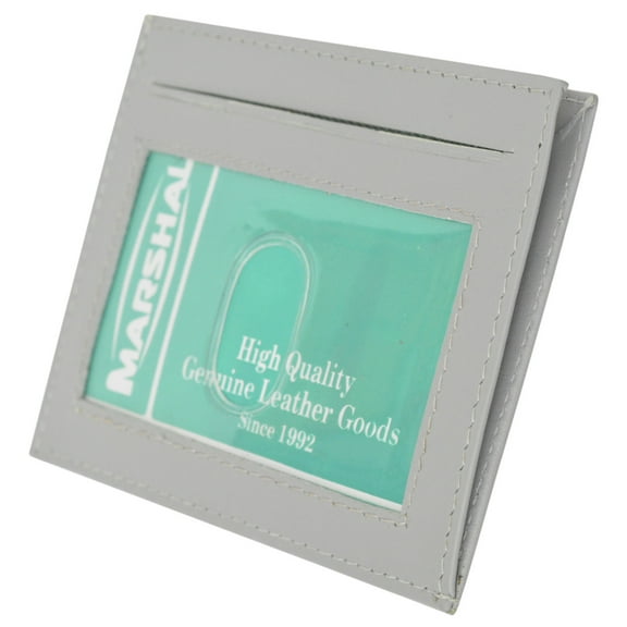 Premium High quality Genuine Leather Slim Simple ID Credit Card Holder Thin Wallet P 270 CF Baby Blue