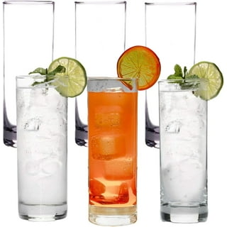 Golemas Plastic Drinking Glasses Set of 6, Reusable Acrylic Highball Tall Water Tumblers Glassware Sets, Dishwasher Safe Suit
