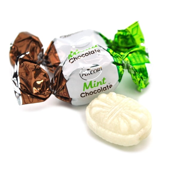 Premium Holiday Chocolate Filled Hard Candy Mints, Bulk Bag, 1.5lbs (Approx. 120pcs)