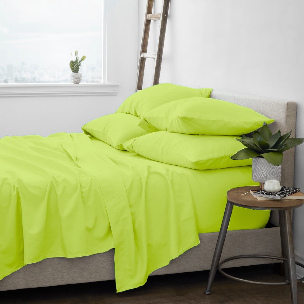 Sage Green Full Microfiber 6-Piece Bedding Set