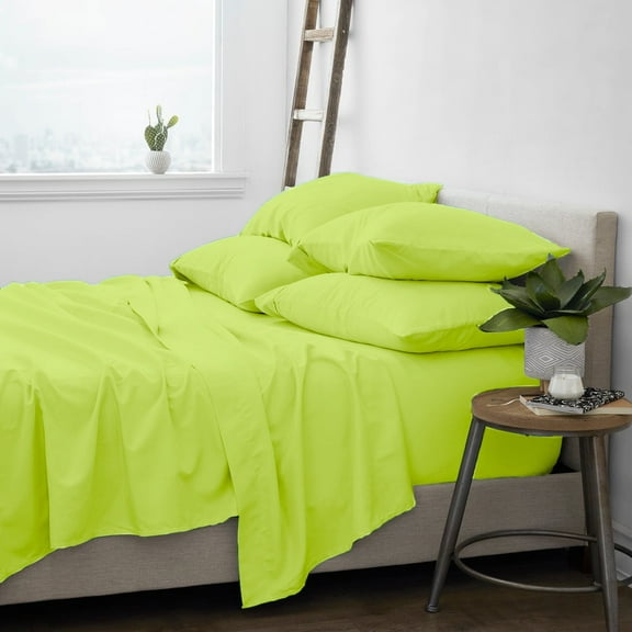 Premium Home Collection Microfiber Soft Cooling Bed Sheet Set - 6 Piece, Full, Mint