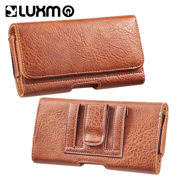 For Apple for iPhone 16 15 Pro Max 14 15 16 Plus / Samsung Galaxy S24 Ultra, S24 Plus, S23 fe Holster Phone Pouch Belt Clip Holster Case - Brown