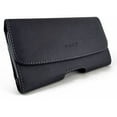 thumbnail image 1 of Premium Horizontal Leather Carrying Case Pouch Holster for Alcatel Idol 4s, with Magnetic Closure, Belt Clip and Belt Loops (Plus Size will Fit Phone with a Medium Size Hybrid Case on, Not for a Naked, 1 of 4