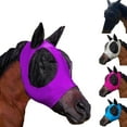 thumbnail image 1 of Horse Fly Mask with Ears - UV Protection Fly Veil with Comfortable Elastic Design for Equine Sun Protection - Breathable Mesh Fly Shield for Quiet Riding & Pasture Use - Fits All Horse Sizes, 1 of 8