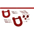 thumbnail image 1 of Premium Horseshoe Barn Door Hardware Set W/ 6' Track For 1 3/4" Doors, Regal Red, 1 of 15