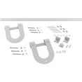 thumbnail image 1 of Premium Horseshoe Barn Door Hardware Set W/ 7' Track For 1 3/4" Doors, Rocket White, 1 of 15