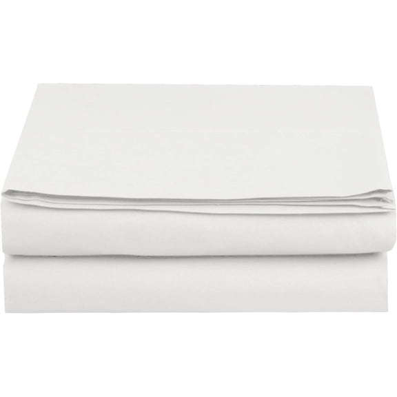 Premium Hotel Quality 1-Piece Flat Sheet, Luxury and Softest 1500 Premium Hotel Quality Microfiber Bedding Flat Sheet, Wrinkle-Free, Stain-Resistant, King, White