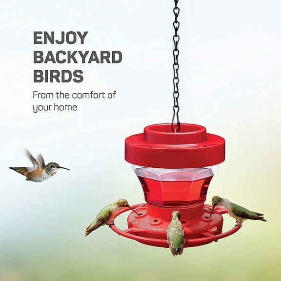 Premium Hummingbird Feeder Set of 2 – 16 oz Capacity, Leak-Proof Easy Fill & Clean, 8 Feeding Ports