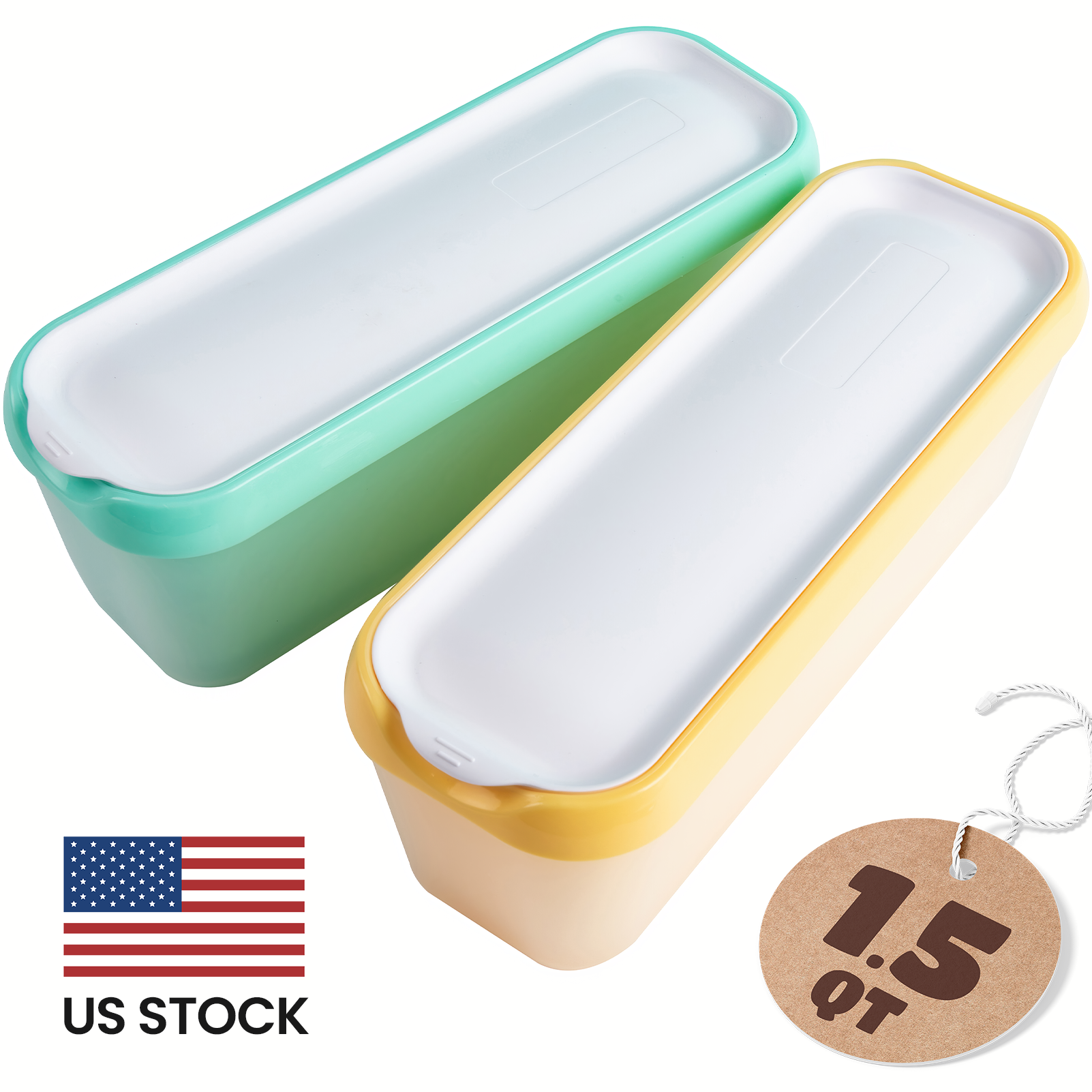 Quart 32 oz Premium Ice Cream To Go Containers With NonVented Lids