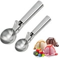thumbnail image 1 of Premium Ice Cream Scoop Set,2 Pcs Stainless Steel Ice Cream Scoop-With Release Trigger,Heavy duty metal,Dishwasher Safe,Suitable for fruit,ice cream,frozen yogurt and sundaes,Small & large, 1 of 7