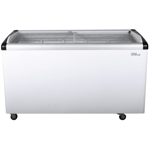 Premium Ice Cream Showcase Freezer White 12.4 CuFt