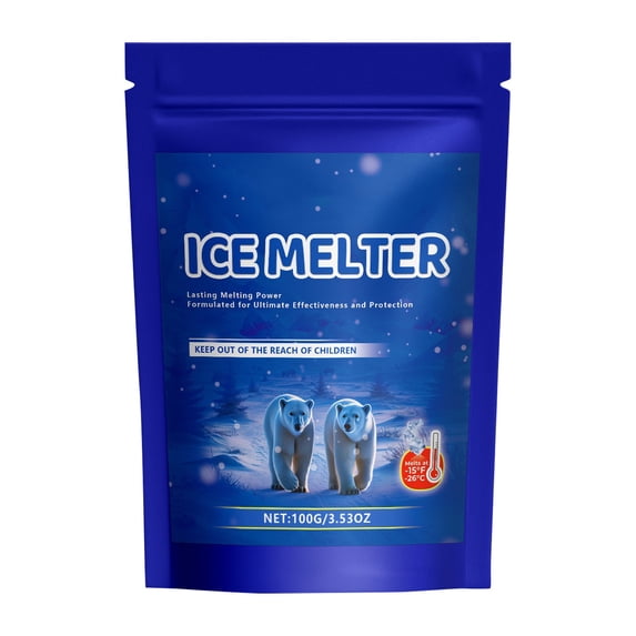 Premium Ice Melter for Quick Snow and Ice Removal Safe for Driveways, Sidewalks, and Pets 100g Bag