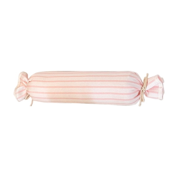 Premium Ice Silk Neck Pillow with Ergonomic Candy Shape, Breathable Striped Bolster, Removable Inner Liner for Cervical, Lumbar Support, and Comfort