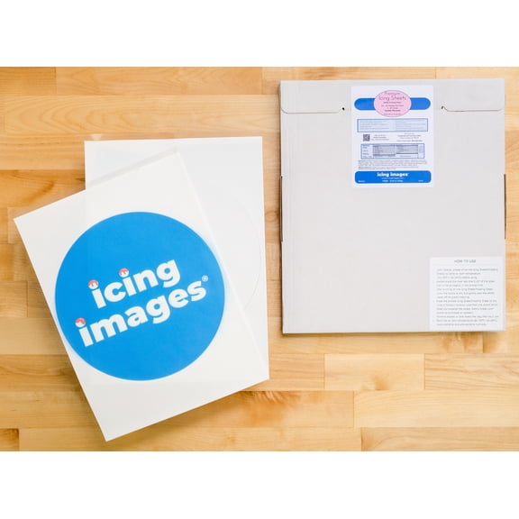 Premium Icing Sheets (vanilla) - 8" Precut Circles - White - 24 sheets (24 circles) - Icing Images® Genuine