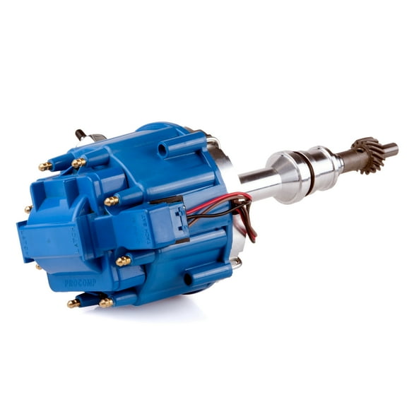 Premium Ignition HEI Blue Cap Distributor with 65K Volt Coil 1030213 PE330U for SBF Ford Small Block 260 289 302