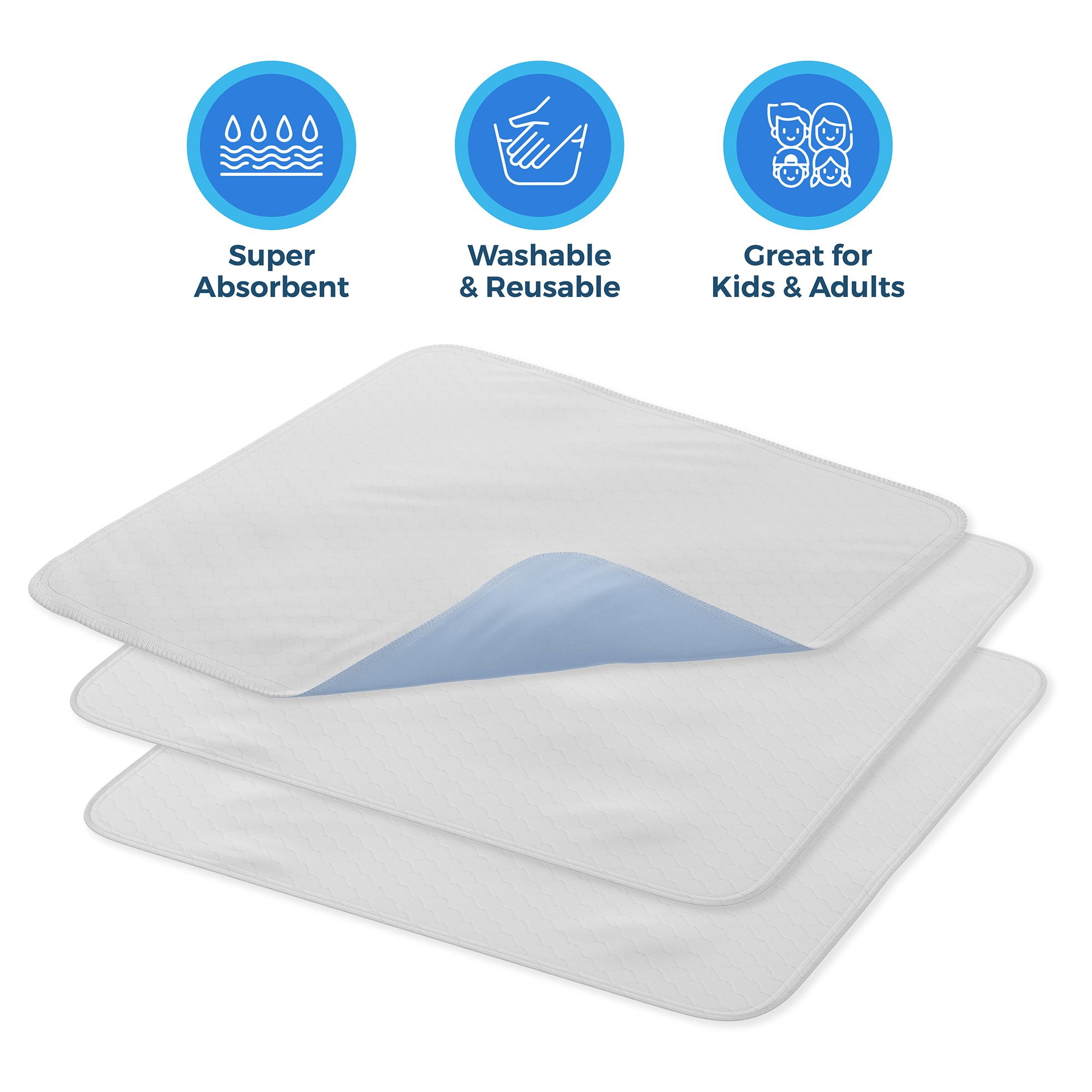 2 Adult 36x72 Reusable Incontinence Twin Bed Under Pad Underpad Washable  Nursing 842167090803 