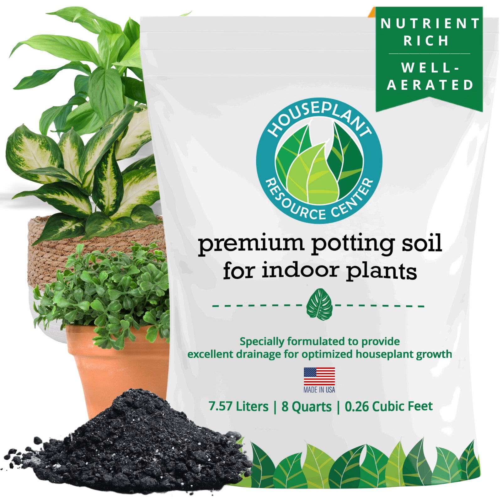 Premium Indoor Plant Soil with Enhanced Drainage and Optimal Nutrient ...