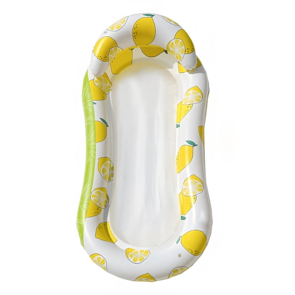 Premium Inflatable Pool Floating Lounge Chair with Headrest Portable Pool Float Pad for Summer Beach Pool and Lake Party Use 57x26Inch