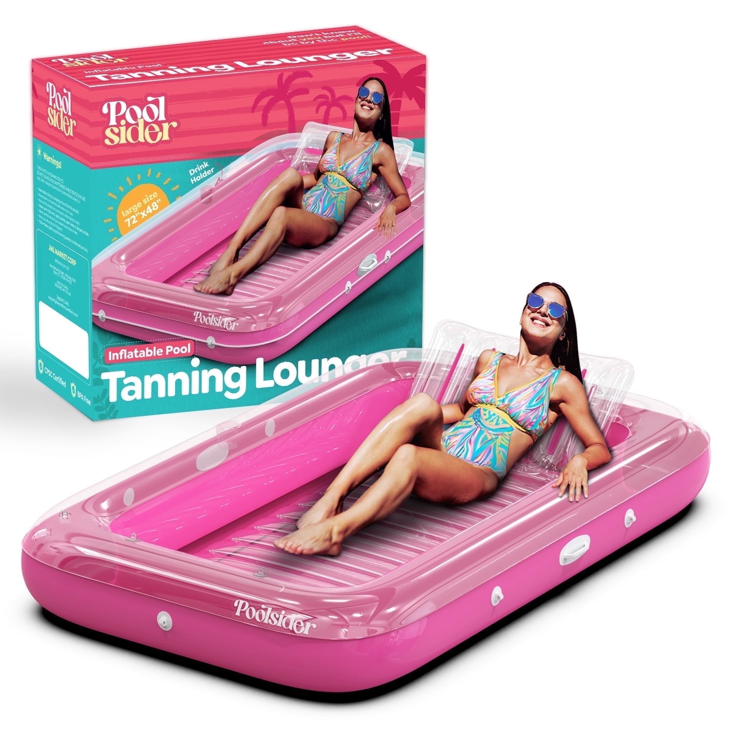 Premium Inflatable Tanning Pool Lounger | Large Inflatable Tanning Bed ...