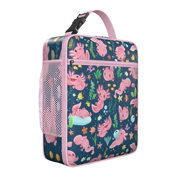 Premium Insulated Axolotl Lunch Box for Men & - Reusable Lunch Bag with,Hour Temperature Retention, Compact & Lightweight Design for Office, Work, Picnic, Travel - Durable Lunch Tote for Adults.