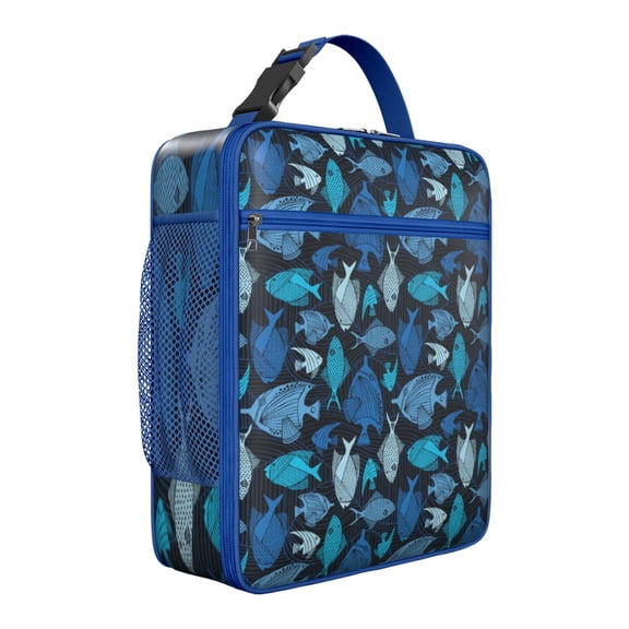 Premium Insulated Fish Lunch Box for Men & - Reusable Lunch Bag with,Hour Temperature Retention, Compact & Lightweight Design for Office, Work, Picnic, Travel - Durable Lunch Tote for Adults.