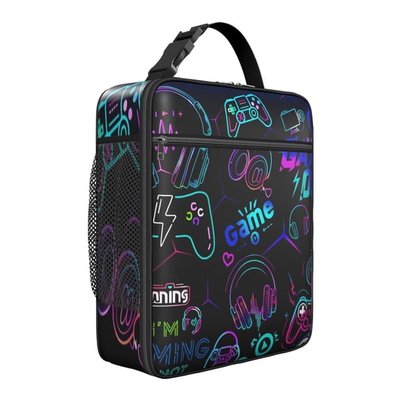 Premium Insulated Gaming Lunch Box for Men & - Reusable Lunch Bag with,Hour Temperature Retention, Compact & Lightweight Design for Office, Work, Picnic, Travel - Durable Lunch Tote for Adults.