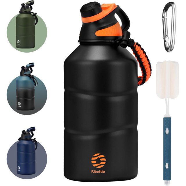 Premium Insulated Half Gallon Water Bottle 64oz Stainless Steel