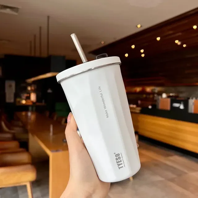 Premium Insulated TYESO Stainless Steel Vacuum Flask with Convenient