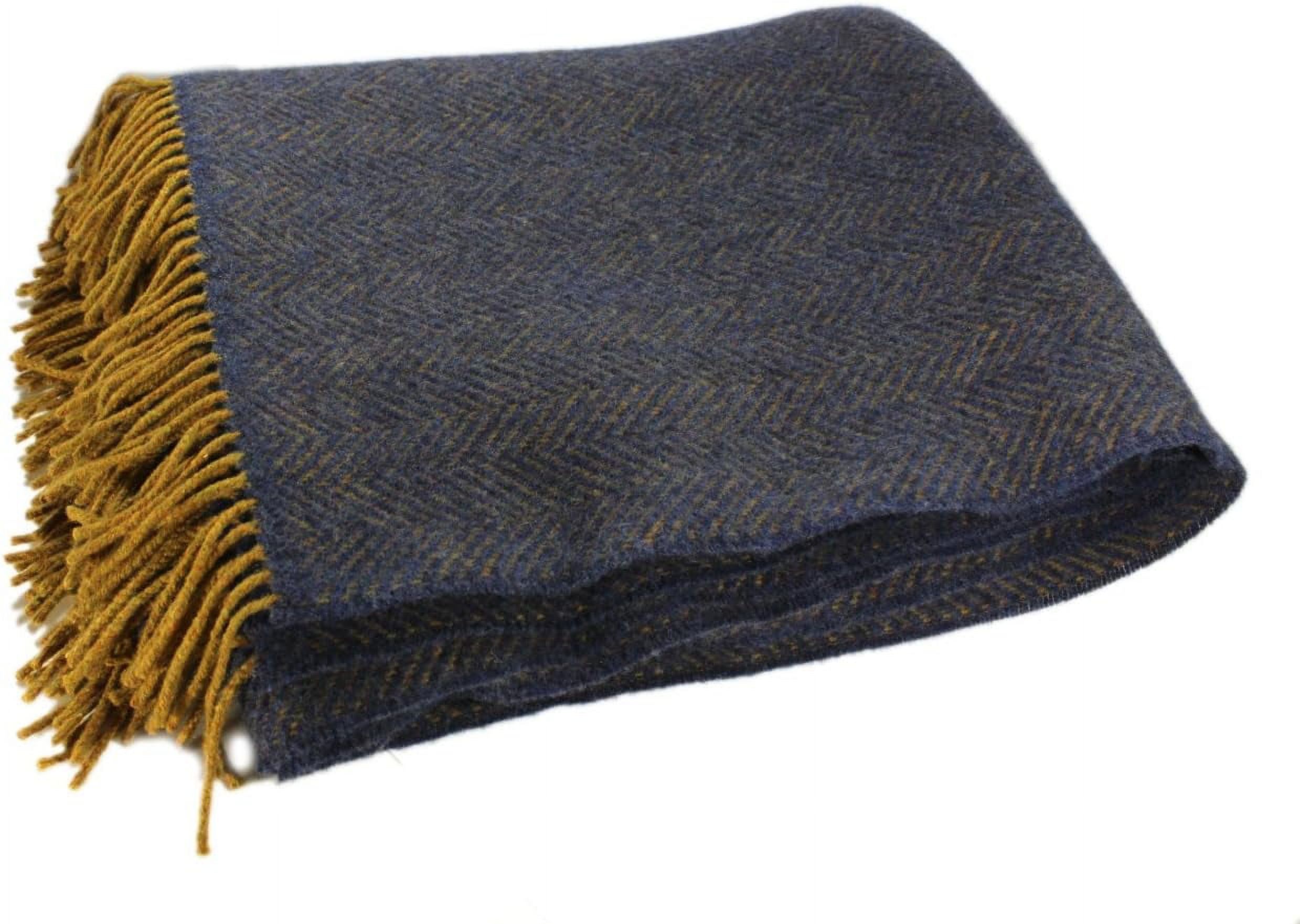Premium Irish Cashmere & Merino Wool Blend Throw Blanket, 54" X 71