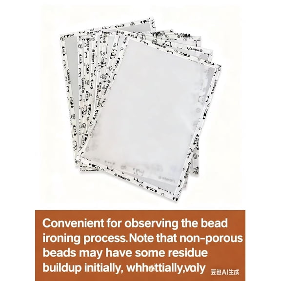 Premium Ironing Paper for Perler Beads, 12x8 Inch 5-Pack, Professional Non-Stick Parchment Sheets, Heat-Resistant Craft Tool for Serious DIY Artists and Craft Enthusiasts