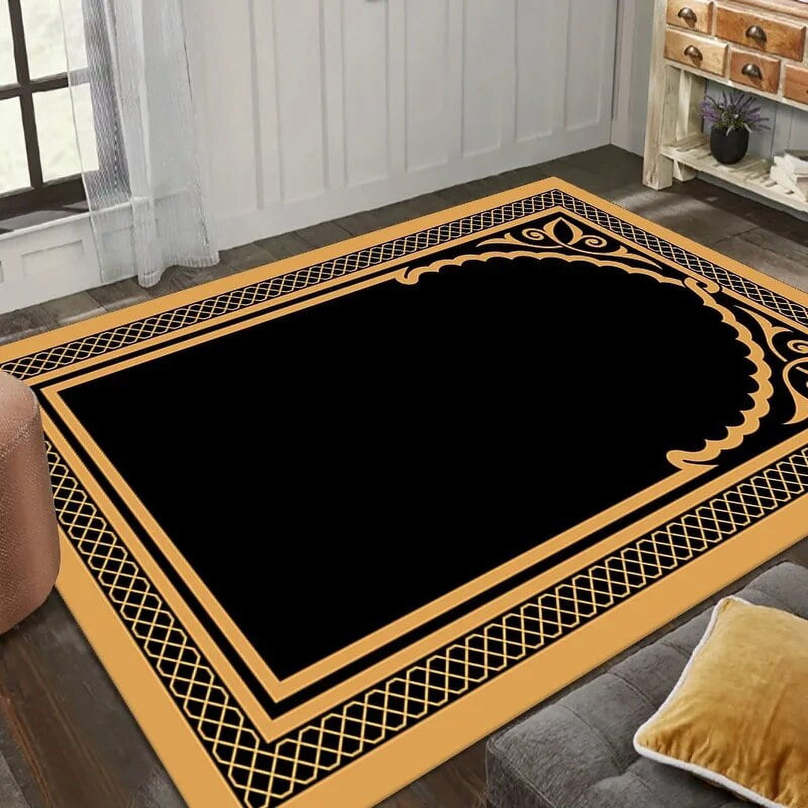 Premium Islamic Worship Prayer Rug Ethnic Style Printed Prayer Mat Living Room Carpet Sofa Table
