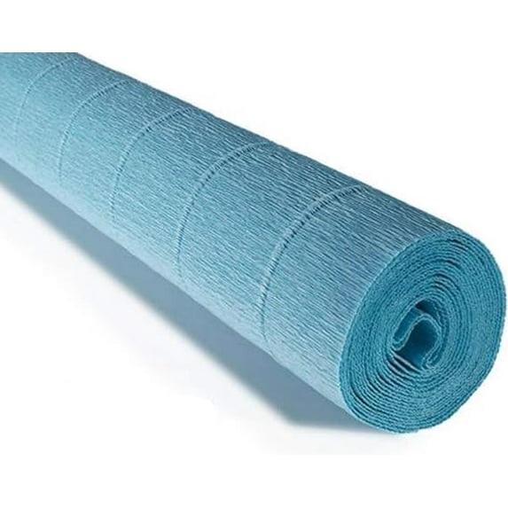 Premium Italian Crepe Paper Roll Heavy-Weight 180 Gram(30+ Colors) (Azure(556))