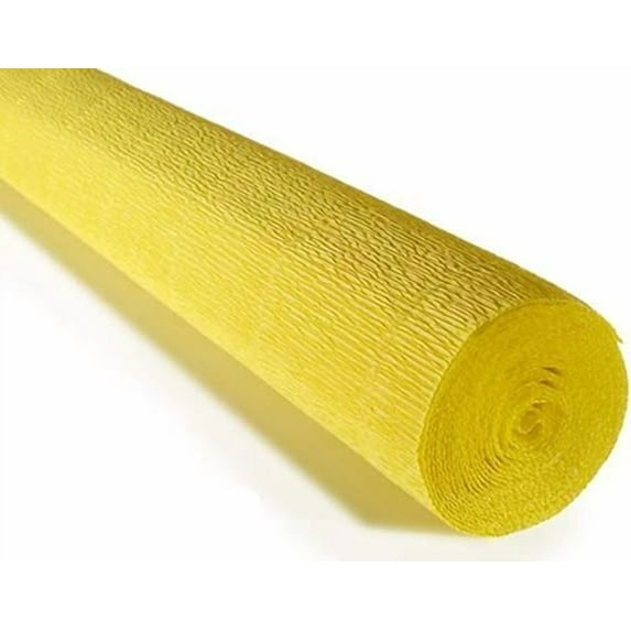 Premium Italian Crepe Paper Roll Heavy-Weight 180 Gram(30+ Colors) (Lemon Yellow(575))