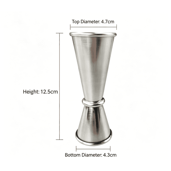FEKOTS 8 Precise Measurement Markings Heavy Duty 304 Stainless Steel Double Jigger,cocktail jigger