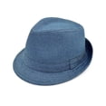 thumbnail image 1 of Premium Jeans Fabric Solid Color Fedora Hat, 1 of 4