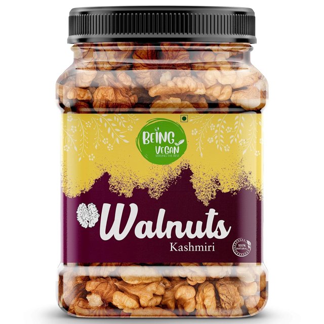 Premium Kashmiri Walnuts Kernels By Being Vegan 500gm, Healthy