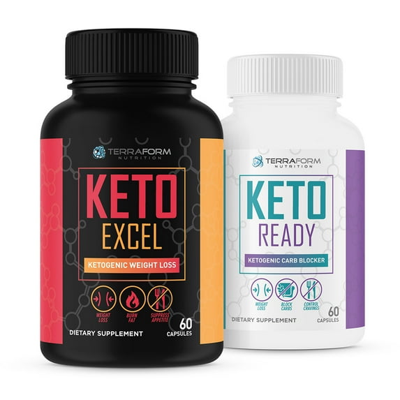 Premium Keto Stack - Keto Excel Weight Loss & Keto Ready Carb Blocker - 30 Day Supply