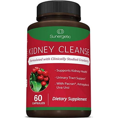 Premium Kidney Cleanse Supplement – Powerful Kidney Support Formula with Cranberry Extract Helps Support Healthy Kidneys & Urinary Tract Support– 60 Vegetarian Capsules