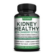 Premium Kidney Cleanse Supplement – Powerful Kidney Support Formula with Cranberry Extract Helps Support Healthy Kidneys & Urinary Tract Support– 120 Capsules