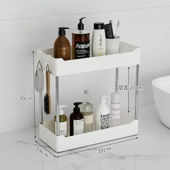 Premium Kitchen Countertop Organizer Shelf - Sturdy Elevated Spice Rack and Spacious Storage Rack for Efficient Organization